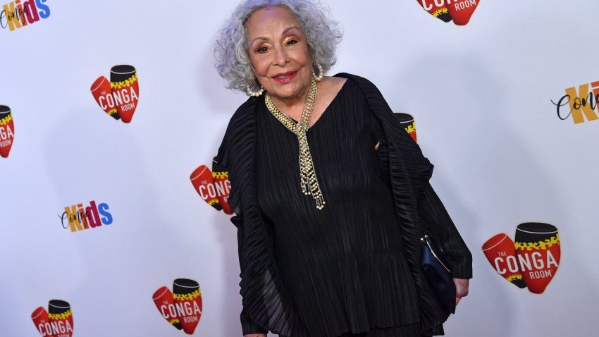 US actress Renee Victor attends the farewell celebration for the Conga Room at LA Live in Los Angeles, March 27, 2024. "Conga Room," the mythical club that became the Latin musical heart of Los Angeles and made Hollywood dance for a quarter of a century, became the latest victim of the changes brought by the pandemic to nightlife and entertainment, and is closing its doors the same way it began: with salsa. (Photo by Valerie Macon / AFP) (Photo by VALERIE MACON/AFP via Getty Images)